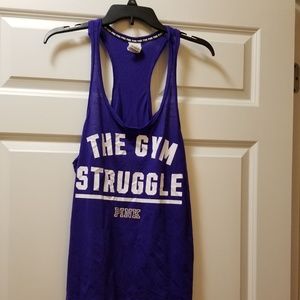 PURPLE LOGO VS PINK LIGHTWEIGHT TANK NWOT SIZE L